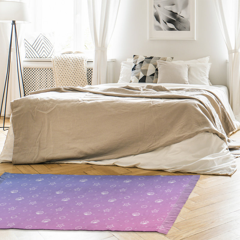 Tapis de zone rose/mauve coquillage Mcguigan, Non