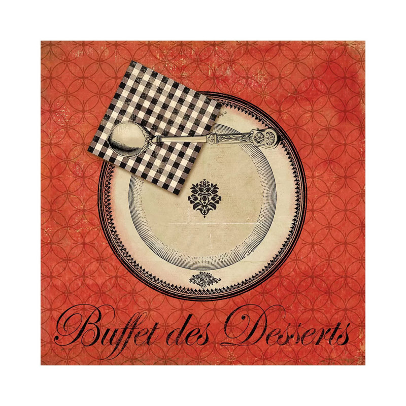 Buffet de Desserts 1 Piece Wrapped Canvas Wall Art, 45.72 cm H x 45.72 cm W x 1.91 cm D