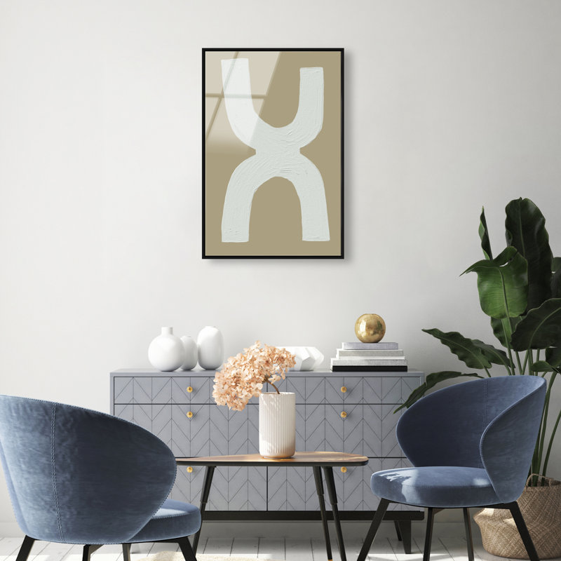 Opposites Attract Print by Oliver Gal, 31" H x 21" W, Black Floater Frame
