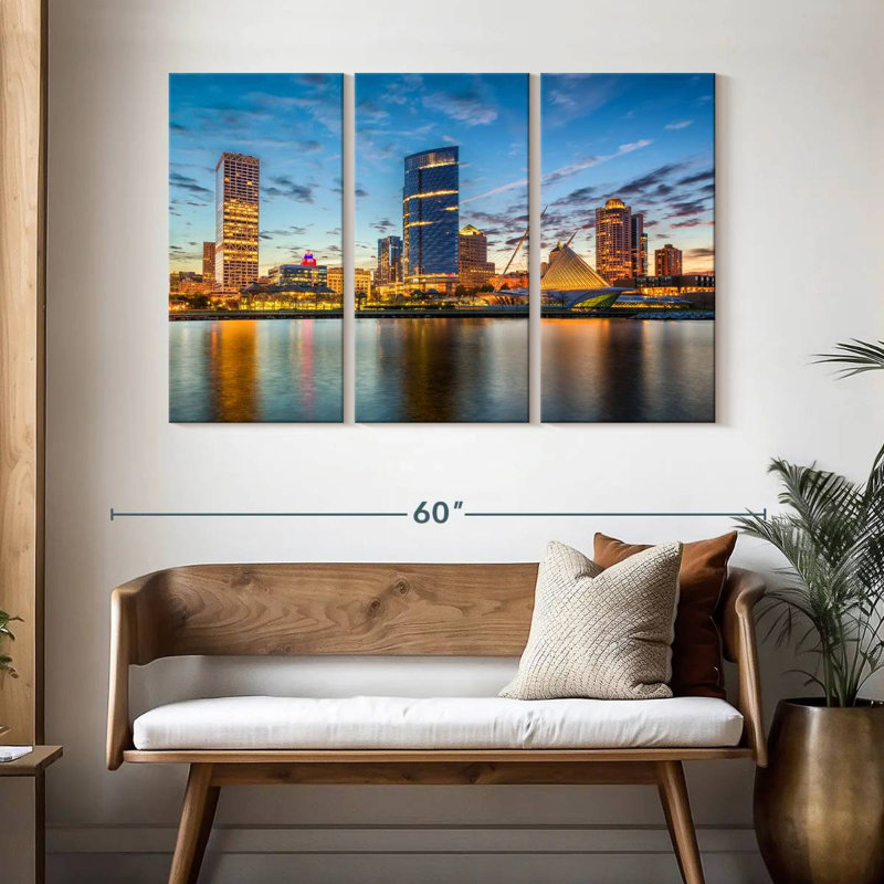 Senne Milwaukee Cityscape, 32" H x 50" W