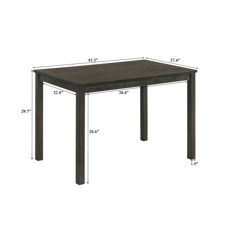 Finition en bois foncé de la table de salle à manger rectangulaire 1 pièce Contemporary