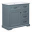 Meuble-lavabo bleu gris 36 po avec lavabo en céramique, charnières à fermeture en douceur et rangement spacieux pour les salles de bain modernes-2065187733
