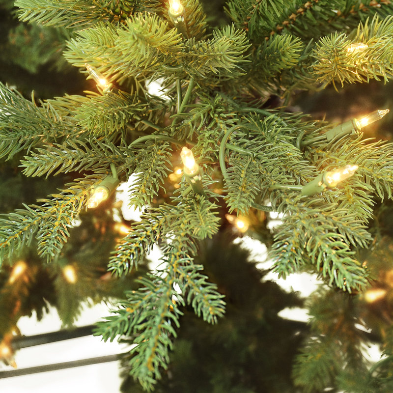 Sapin de Noël artificiel vert avec lumières, 7,5 pi