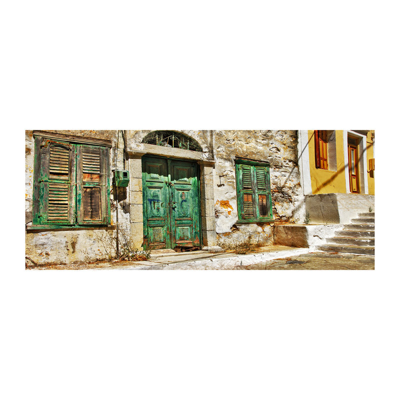 Greek Streets - Wrapped Canvas Print