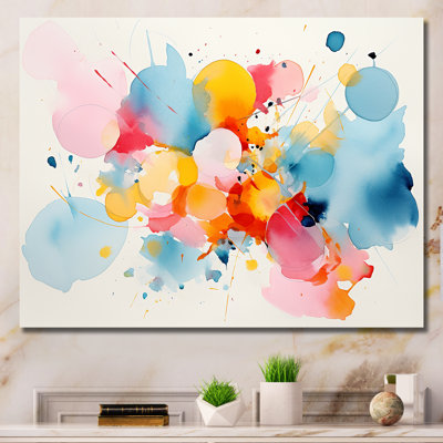 «Pastel Color Geometric Ink Collage IV», art mural géométrique