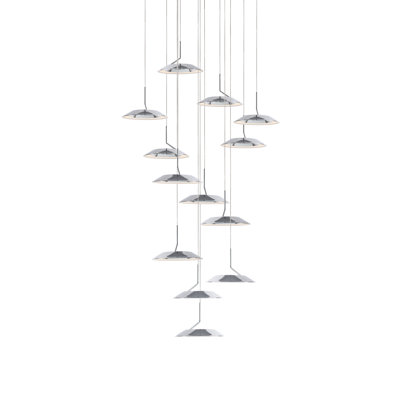 Luminaire suspendu à cône en grappe 13 lumières Royyo