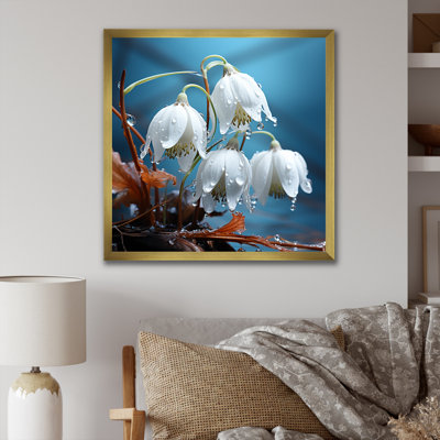 «Frost Snowdrop Flower Photo», reproduction d'art sur toile