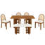 Ensemble de table de salle à manger moderne 6 pièces avec 4 chaises et banc rembourrés-894069826-894069836