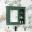 Armoire de rangement pour miroir de salle de bain 30 po x 28 po. Support mural, 5 tablettes et plus, matériau moderne avec miroir de 28 po. Vaste espace-715768395