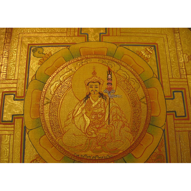 Gourou Padmasambhava Mandala Thangka (Thangka sans brocart)