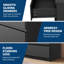 Commode 6 tiroirs pour chambre à coucher, commode moderne, noir