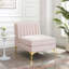 Chaise sans accoudoirs en velours Triumph Channel-1867309684