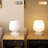 7'' Minimal & Novelty Bedside Table Lamp with Tocuh Control and Glass Shade