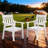 All-Weather Outdoor Waterproof Dining Sets - Rust-Resistant Modern Outdoor Dining Sets For Backyard Garden Deck Poolside 1-Table 2-Chairs-254698348