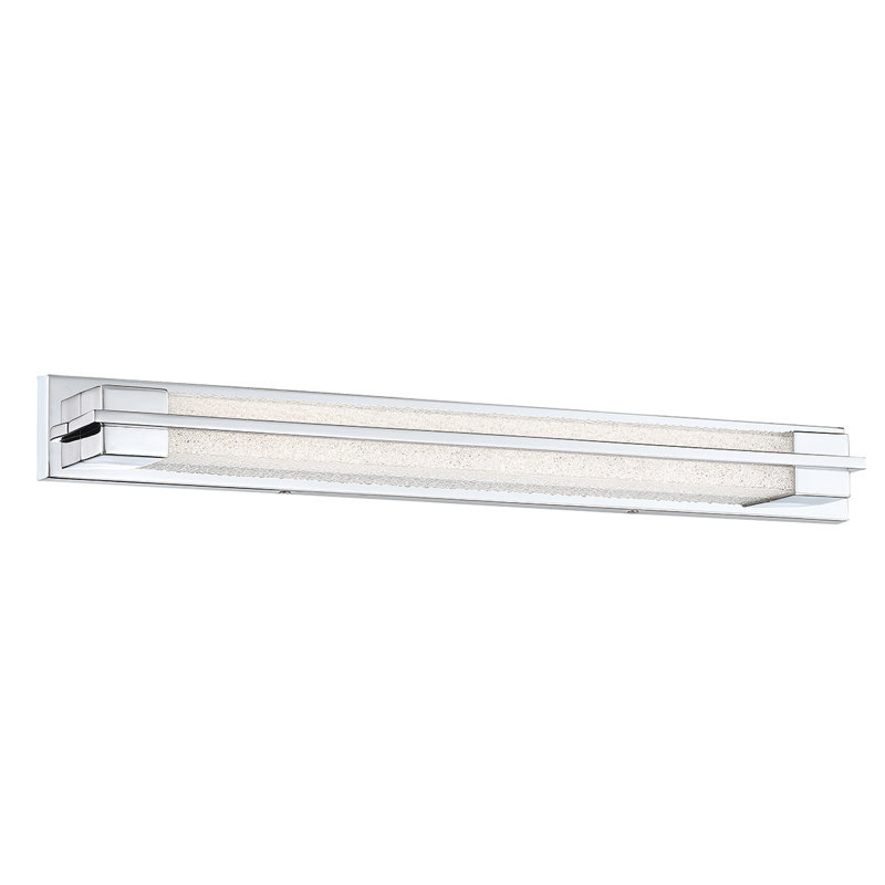  Ice Dimmable LED Vanity Light With Sparkling Glass Diffuser, 3" H x 27" W x 2.67" D