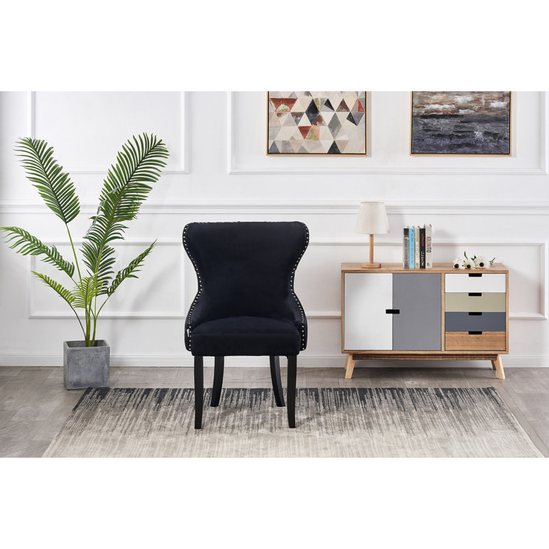 Bootle 4 Person Dining set - a Rectangular Wooden Dining Table with Metal Legs and a Set of 4 Quilted Velvet Dining Chairs for Dining Room - Modern Dining Table Set