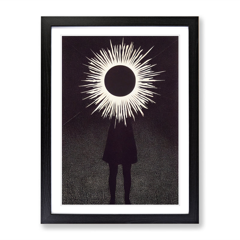 Jeisyville Holding The Sun - Picture Frame Print, Black, 64cm H x 46cm W x 2cm D