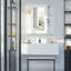 Armoire à pharmacie avec miroir, armoire à miroir murale, blanche