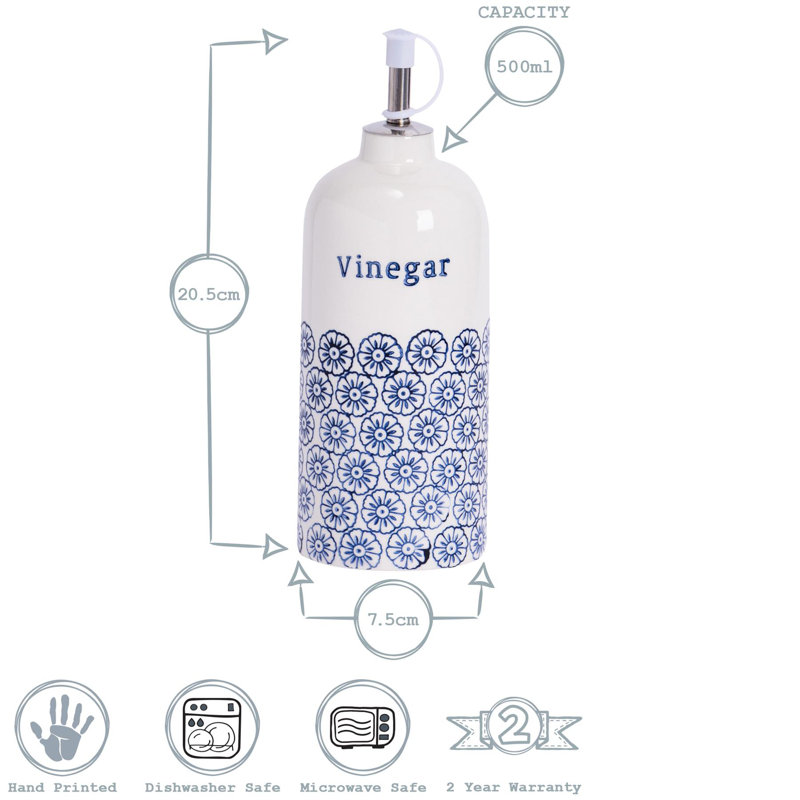 Porcelain Single Oil / Vinegar Cruet