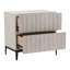 Silvia 2-Drawer Rubberwood Nightstand, Light Gray