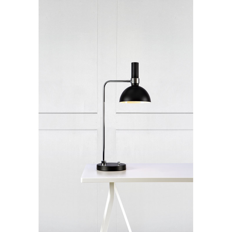 Keanu Metal Desk Lamp, Black/Chrome