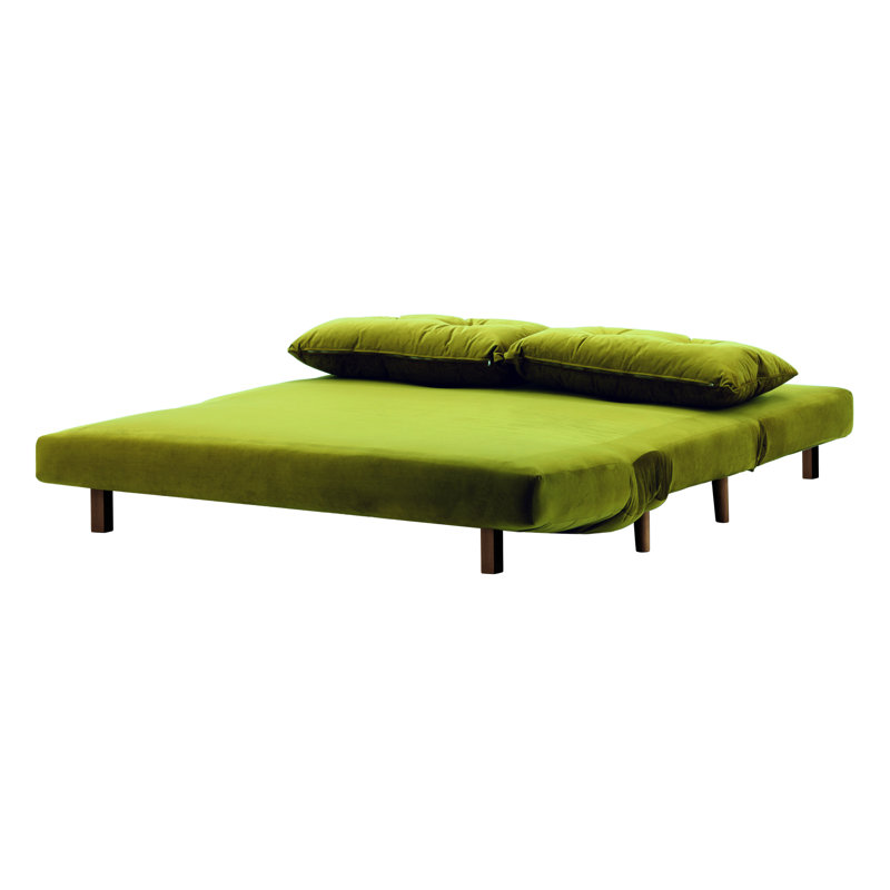Varujhan 2 Seater Sofa Bed, Black, Dark Oak,  78cm H X 120cm W X 90cm D