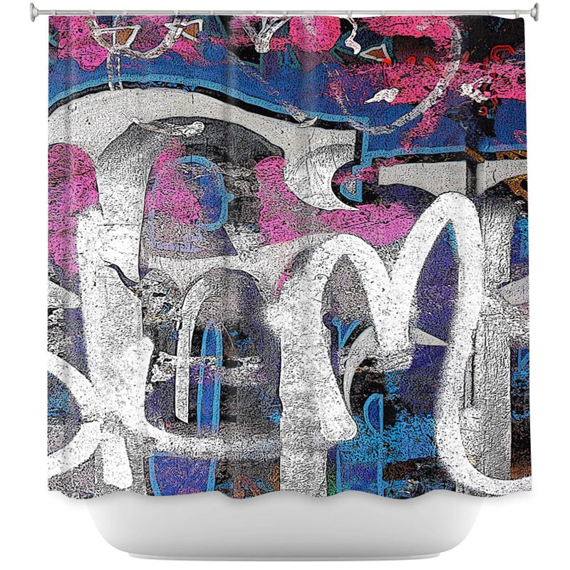 Rideau de douche simple graffiti 1