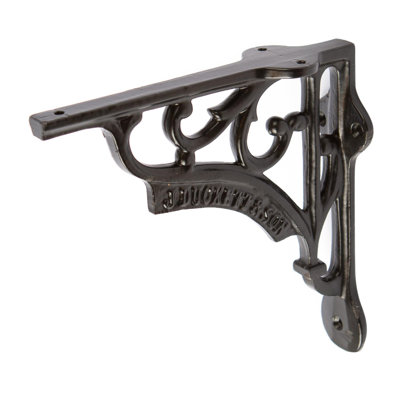 Hammer & Tongs - Ornate Iron Shelf Bracket - Black