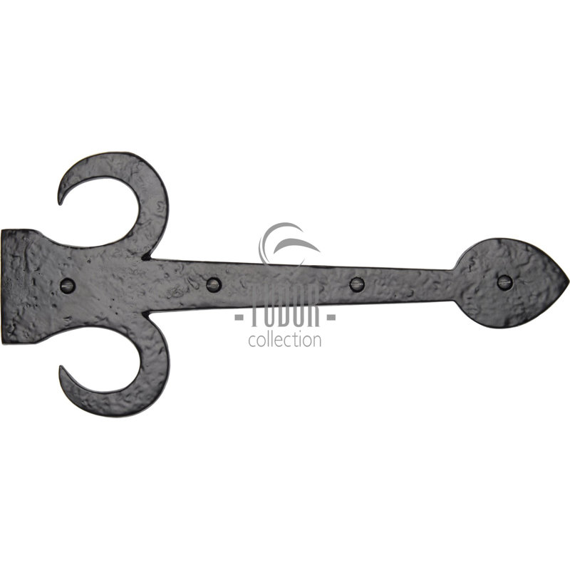 Heritage Brass The Tudor Dummy Strap Hinge Fleur de Lys Design, 38.1 cm W