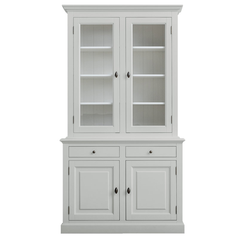 Ava-Kate 126 cm W Display Cabinet, Light Grey