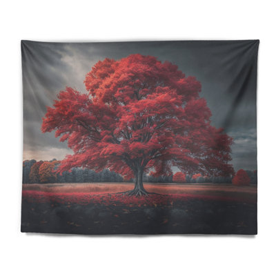 Polyester polyester solitaire arbre majestueux tapisserie forêt