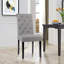 Chaise d’appoint capitonnée en lin capitonné gris-111728419-111728428