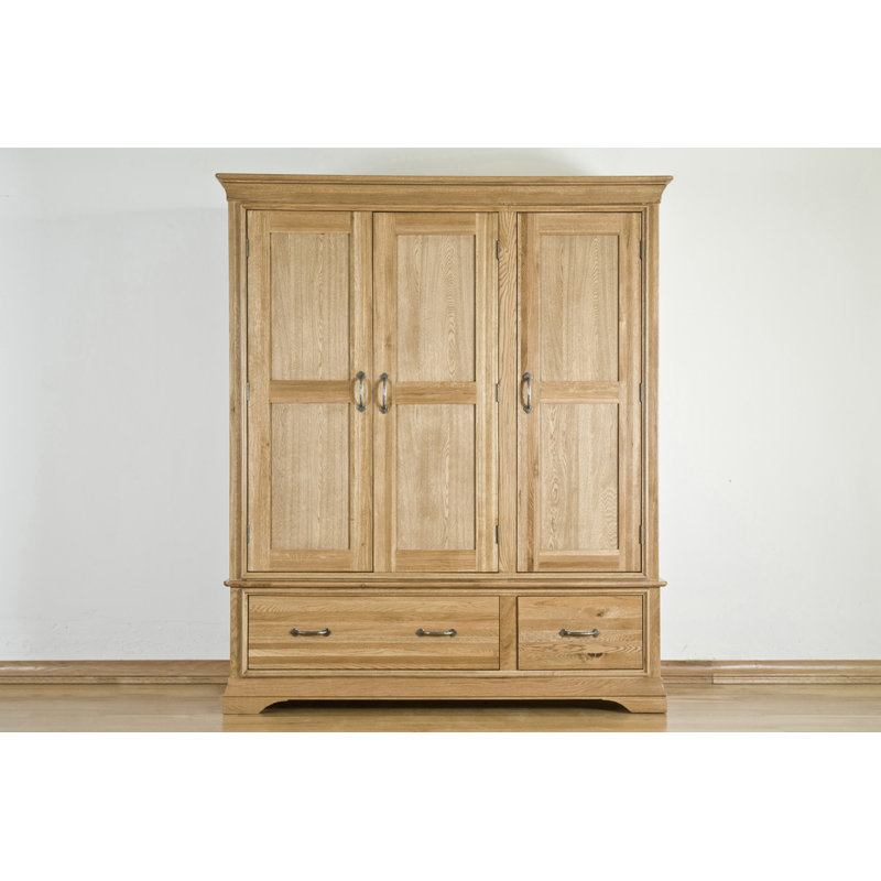 3 Door Solid Wood Wardrobe