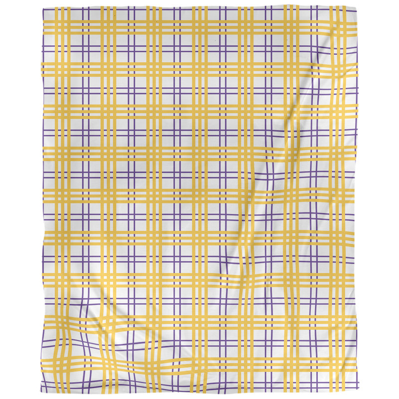 Housse de couette simple Minnesota Football Luxury, Housse de couette pour lit simple, Blanc / mauve / doré, Microfibre