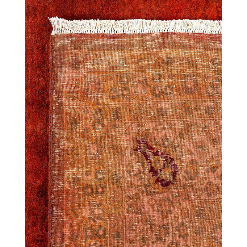 Tapis rouge / orange unique 8 pi 1 po x 10 pi 7 po Darlean