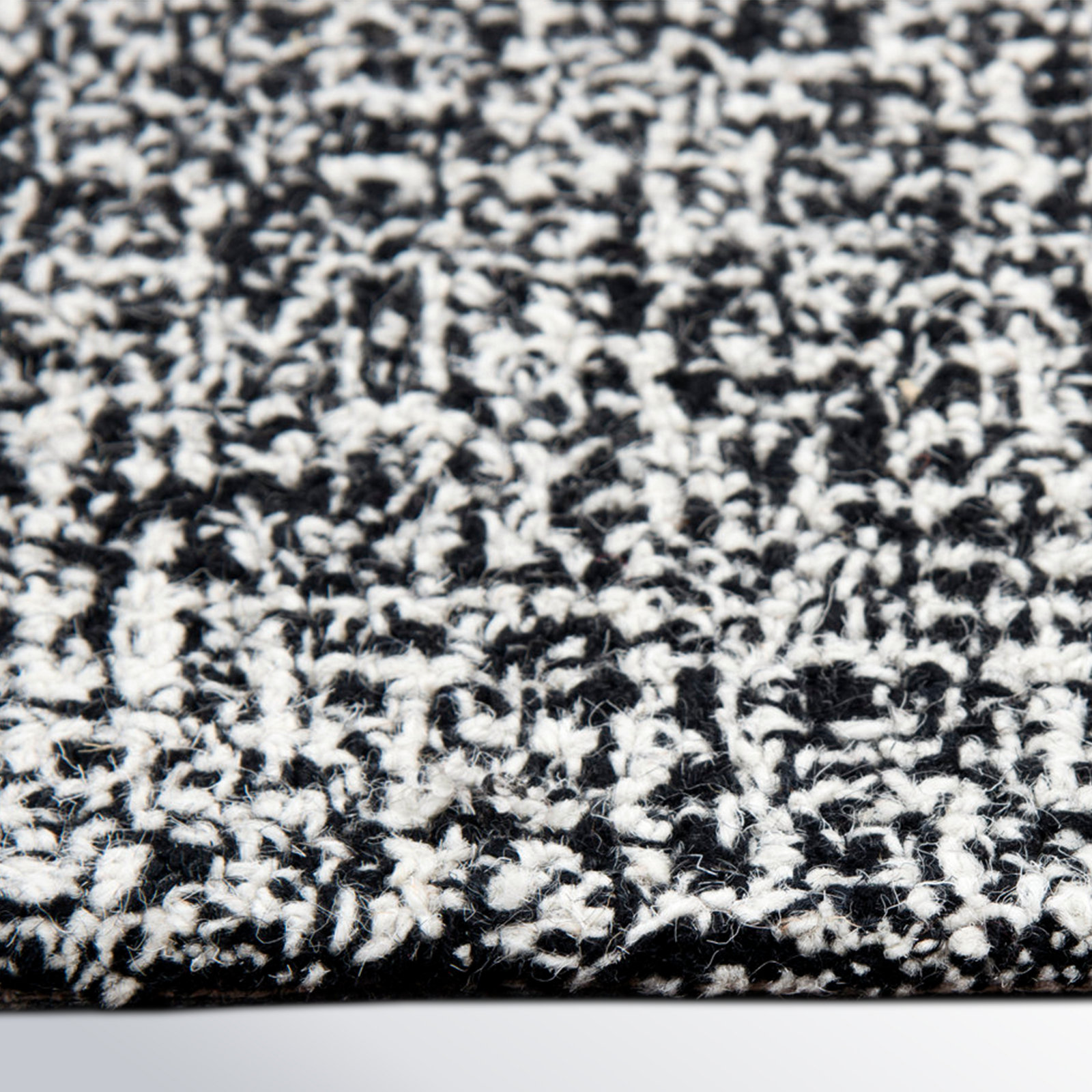 Britley Black White Hand-Tufted Wool Rug, Runner 2'6" x 8'