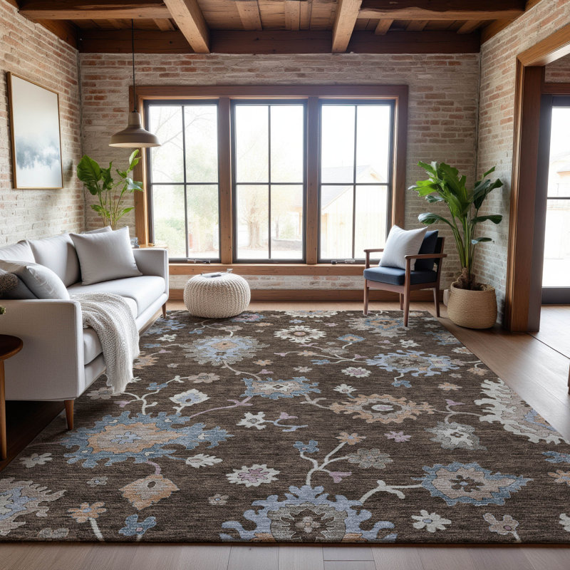 Premium Machine Washable Jaylin AMF1218 Global Rug, Rectangle 10 pi x 14 pi