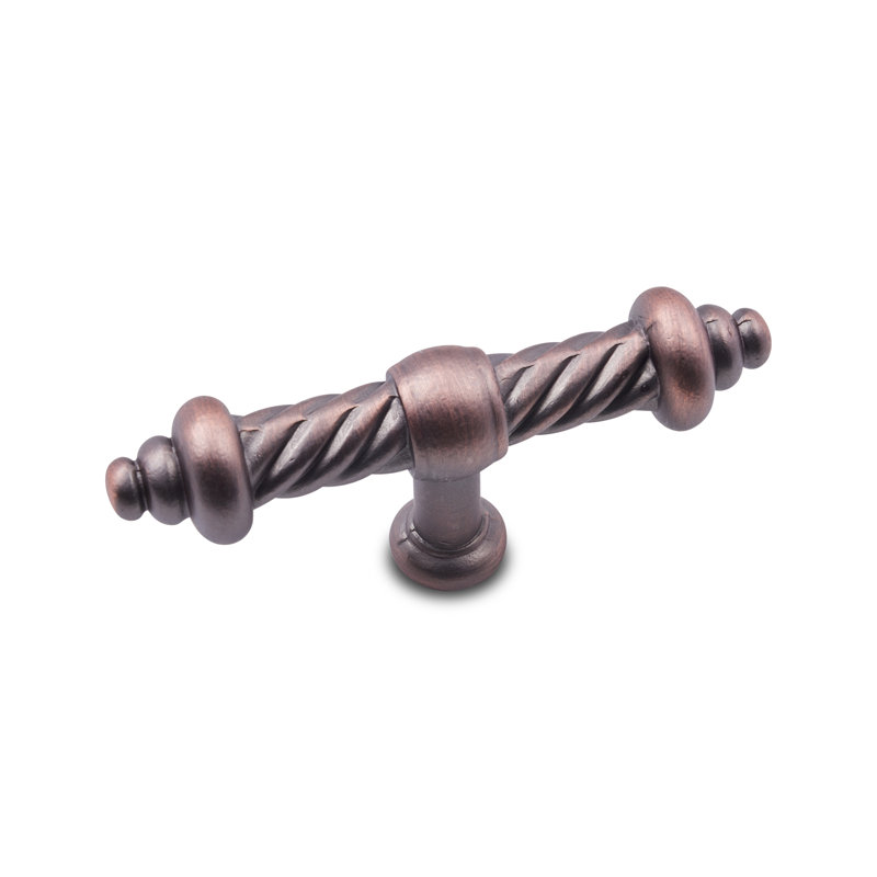 CK Series 3 3/4" Length Bar Knob, Distressed Copper, Large