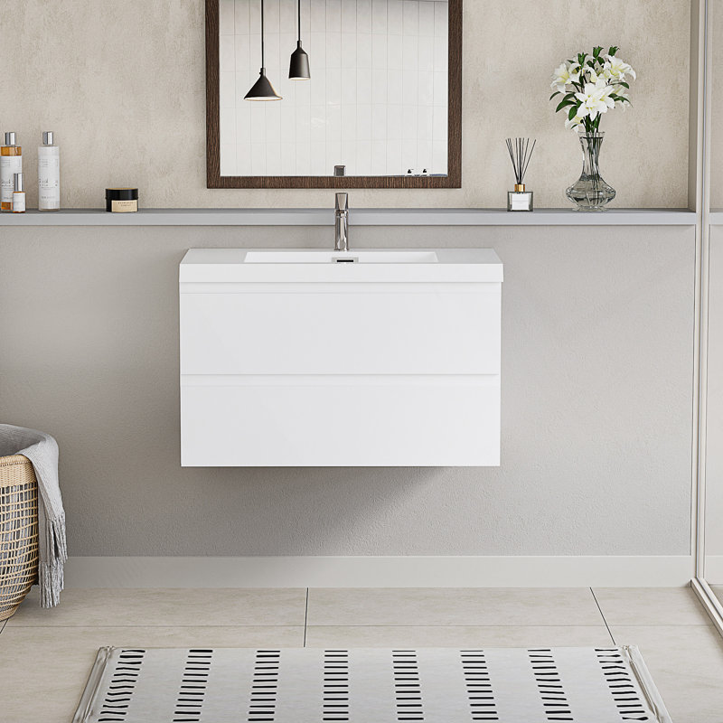 Meuble-lavabo flottant avec lavabo, 36"