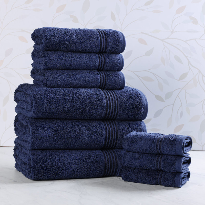 Ensemble de serviettes de bain 9 pièces Glennet Heritage, Marine