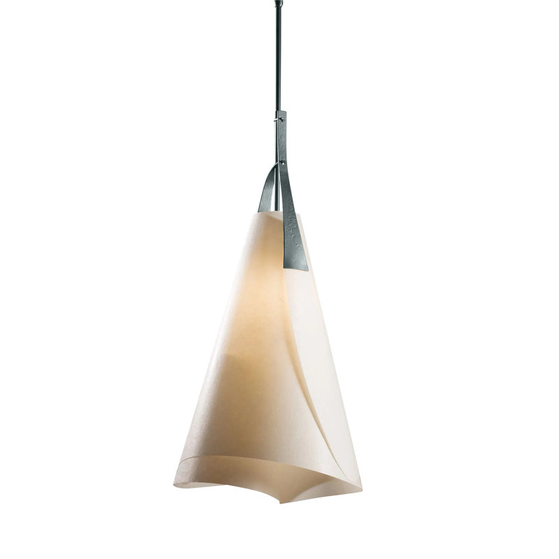 Mobius Tall Pendant - Spun Frost Shade, Vintage Platinum
