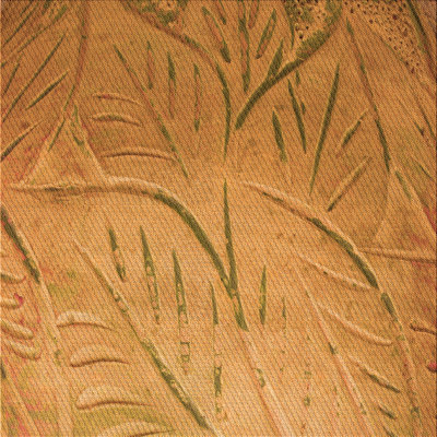 Tapis floral floral orange