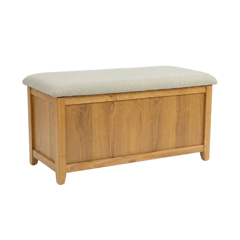 Amina Linen Upholstered Storage Bench