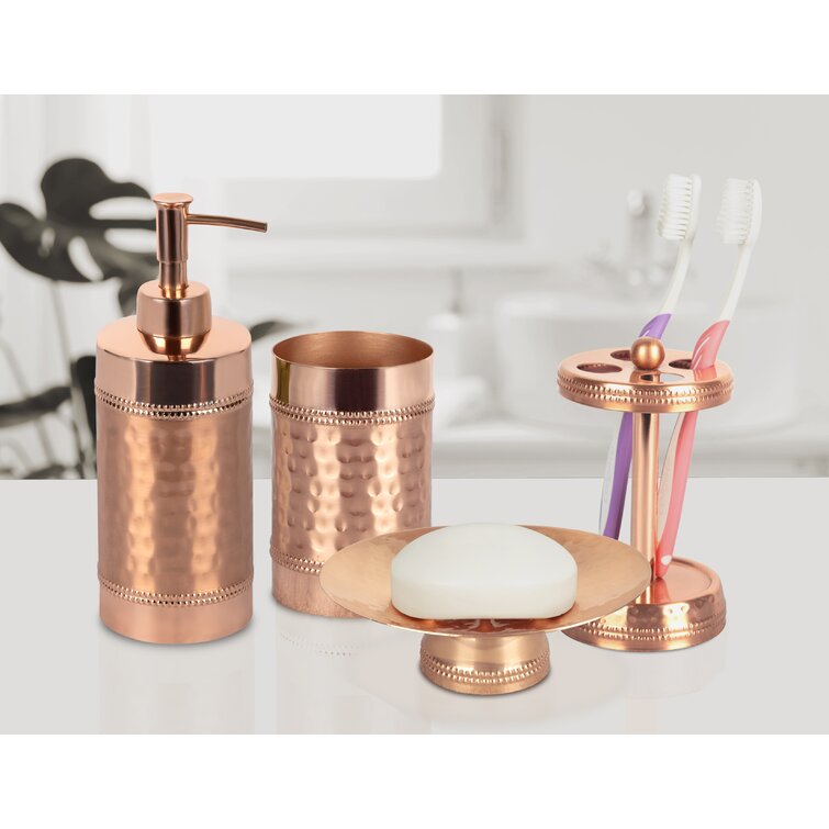 Rose Gold Bathroom Accessories Set