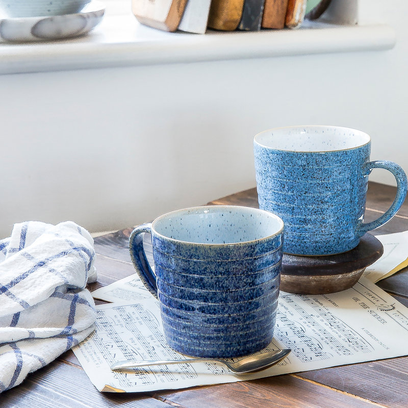 Studio Blue Ridged Coffee Mug