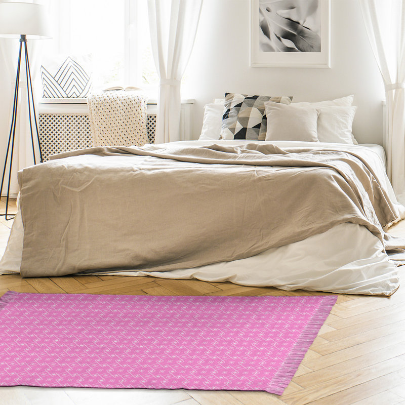 Tapis rose à motif classique Doily, non