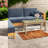 All Weather Patio Tables, Hdpe 35.8 Inch Slatted Modern Backyard