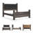 Meila Vegan Leather Four Poster Bed-1027142585
