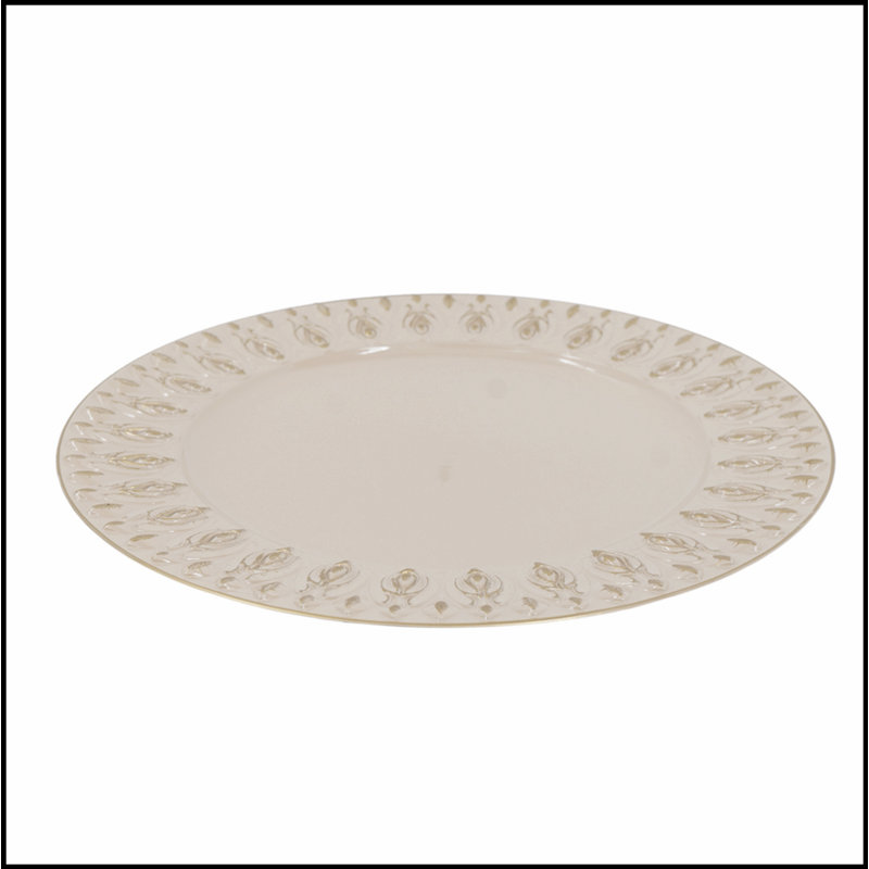Ensemble de 8 assiettes de présentation en plastique, D 14 po