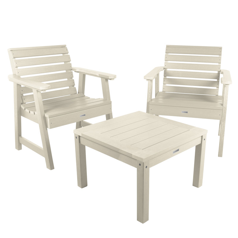 Anette 2 - Person Patio Conversation Set, Whitewash